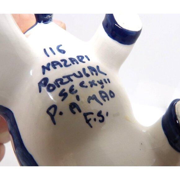Nazari Portucal Signed and Dated Ceramic Creamer Cow preowned - Picture 5 of 5